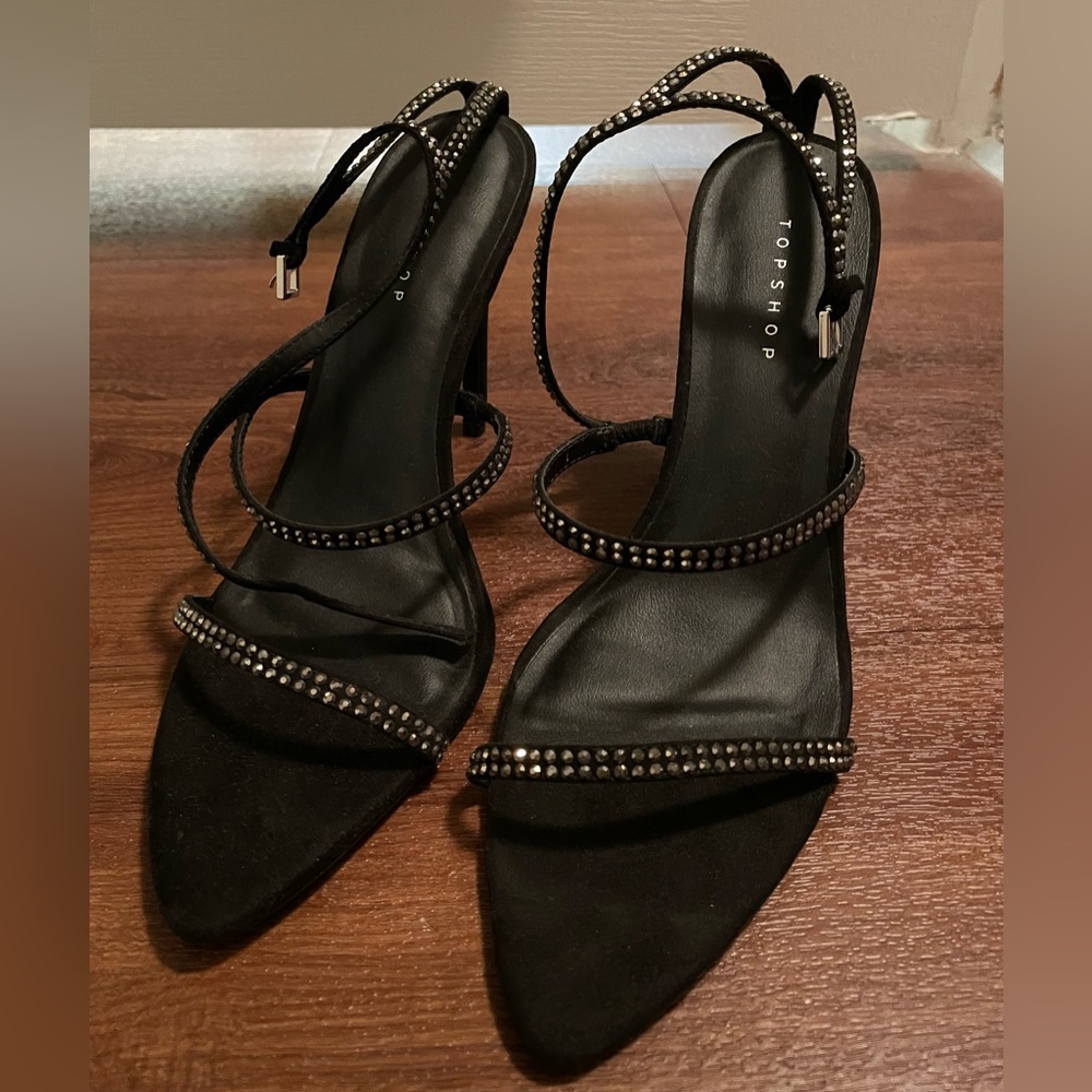 TopShop Black Studded Heel